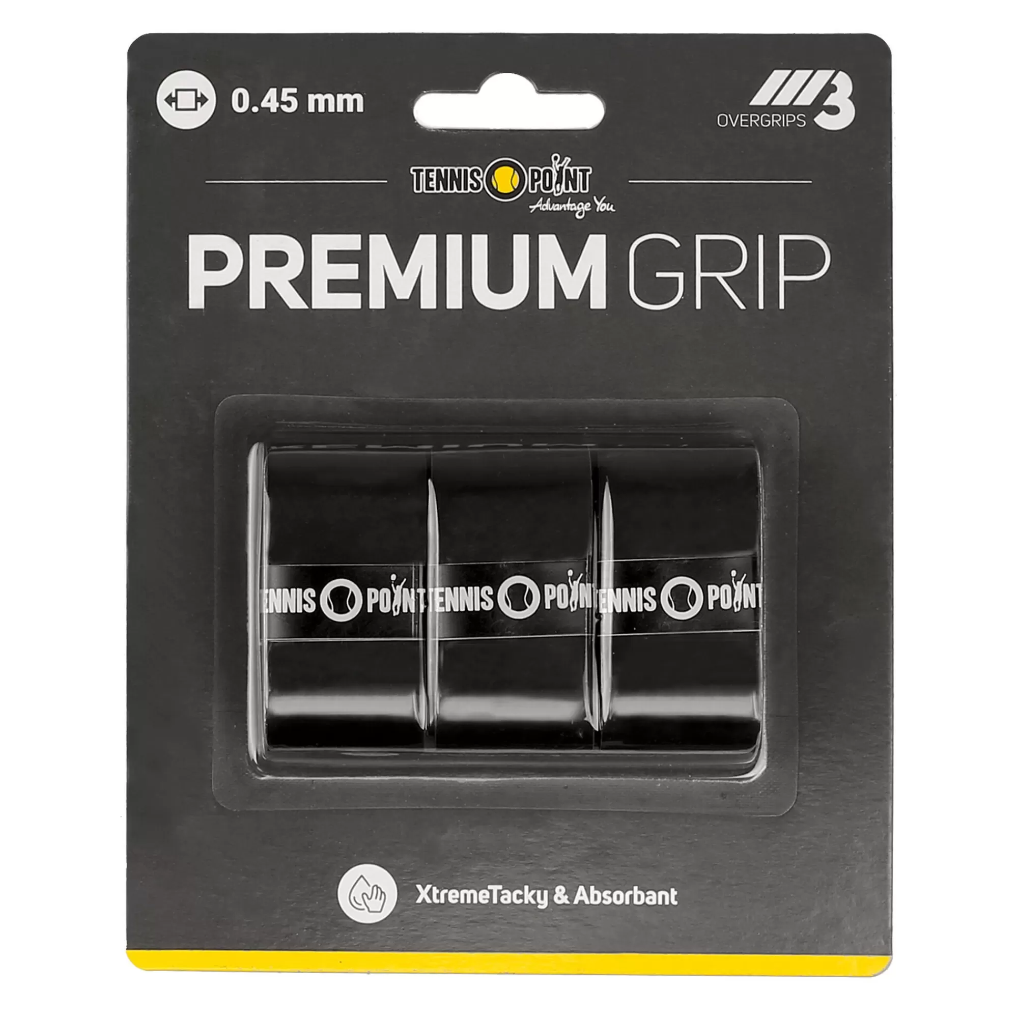 Premium Grip 3 Pack - Black>Tennis-Point Discount