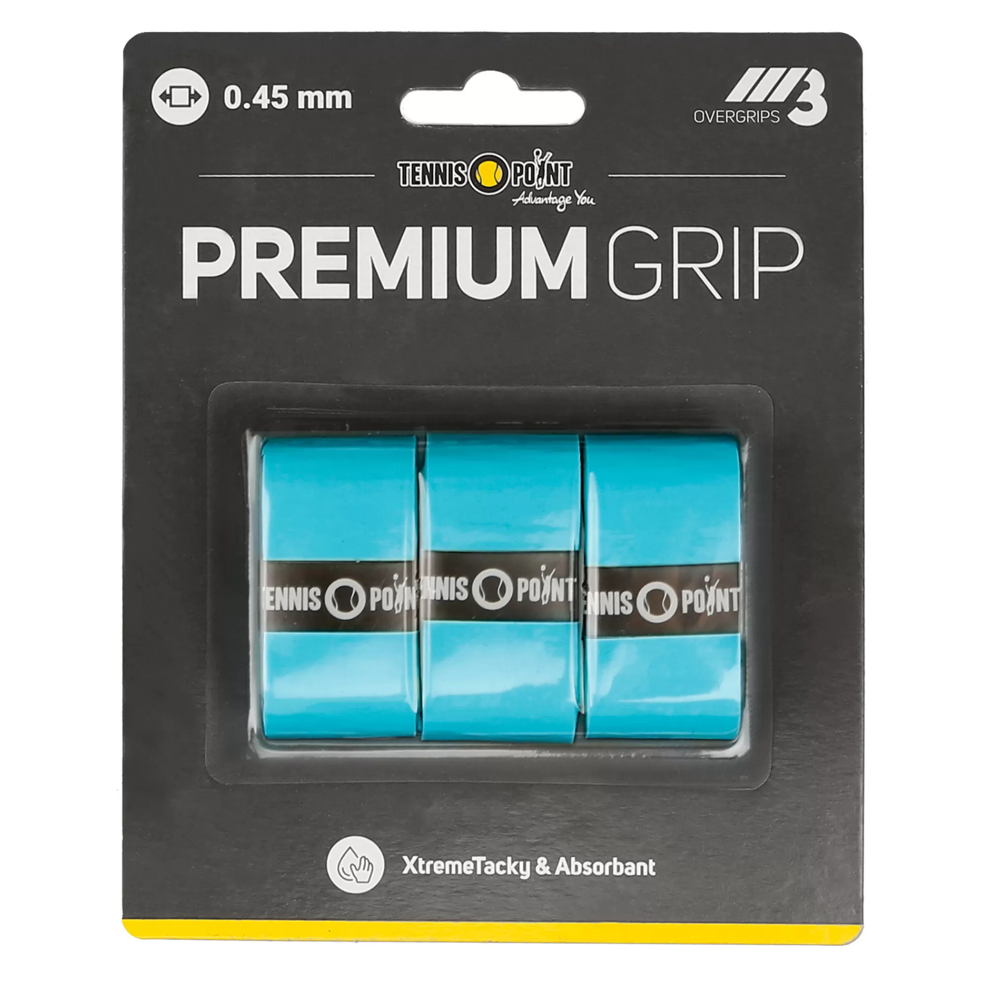 Premium Grip 3 Pack - Blue>Tennis-Point Online