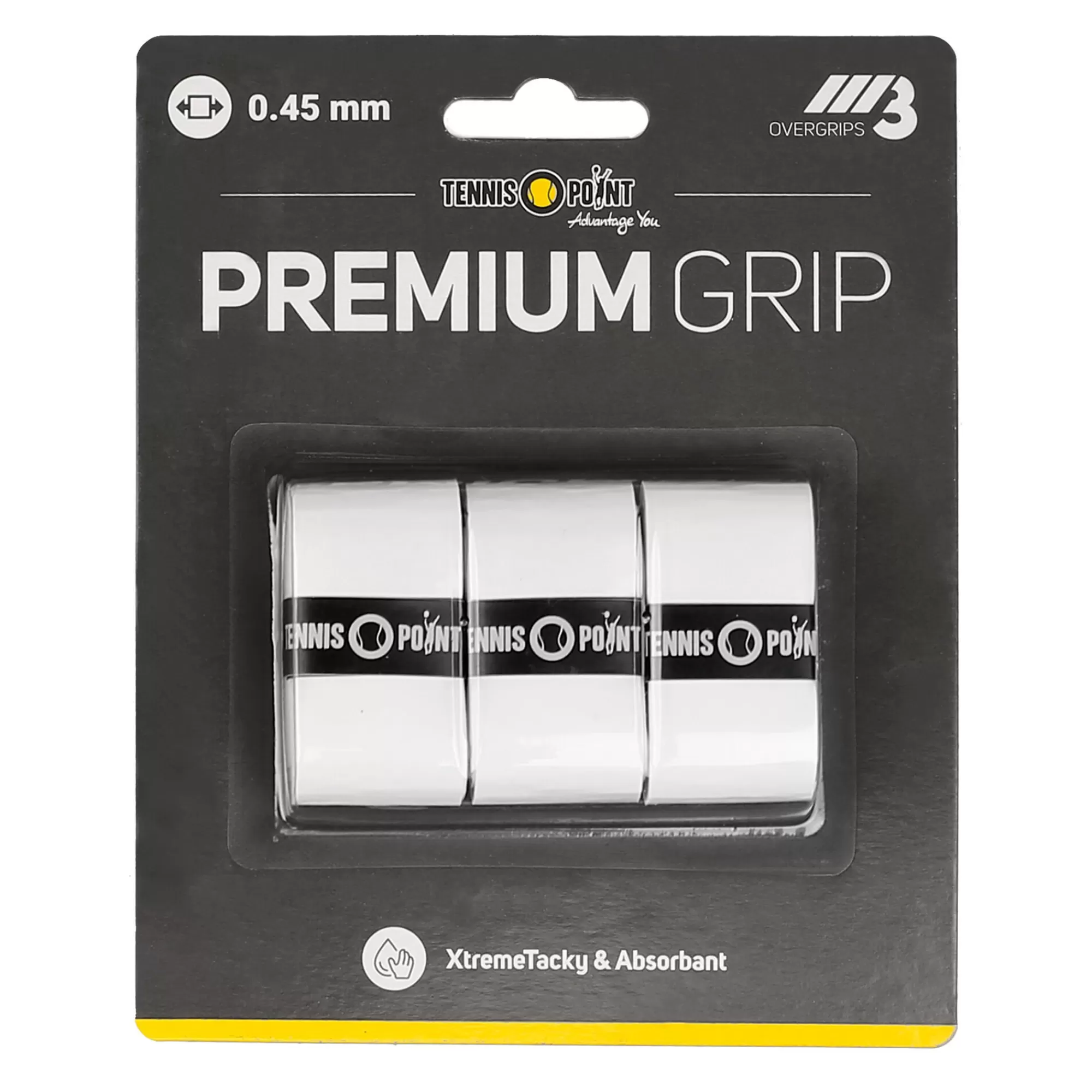 Premium Grip 3 Pack - White>Tennis-Point Cheap
