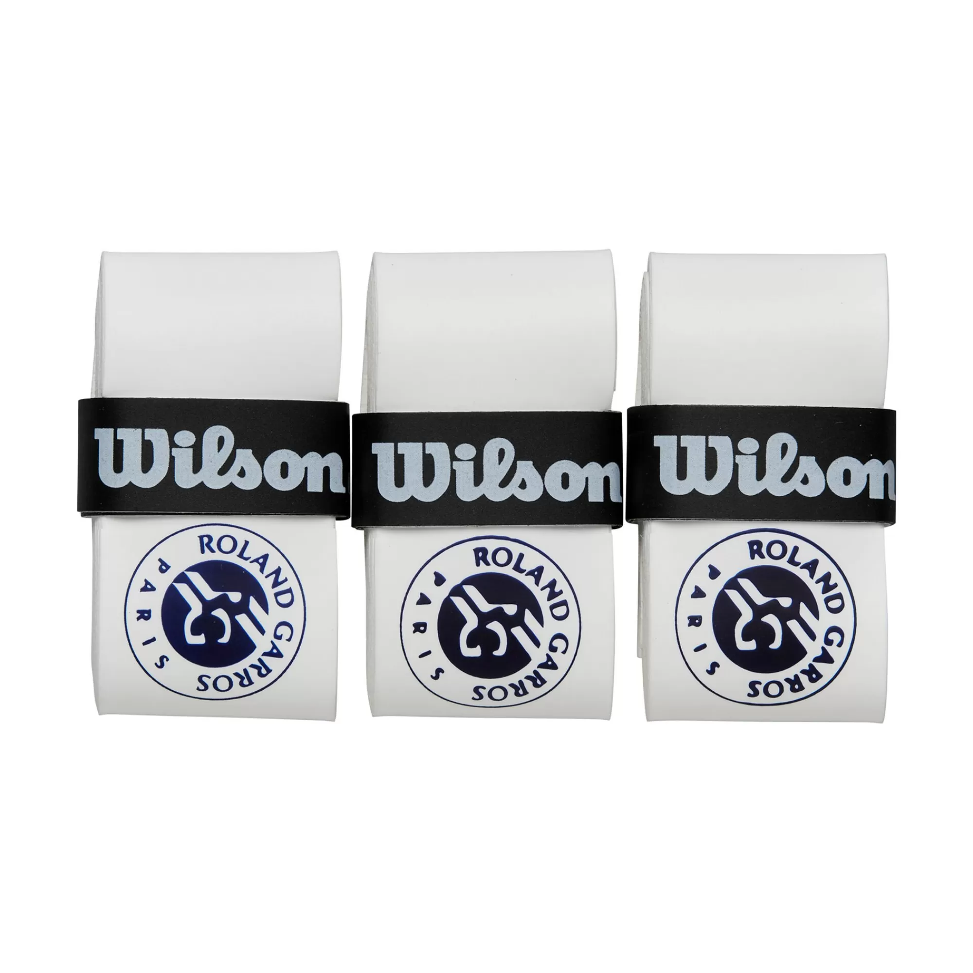 Pro Overgrip Roland Garros 3 Pack - White, Blue>Wilson Best