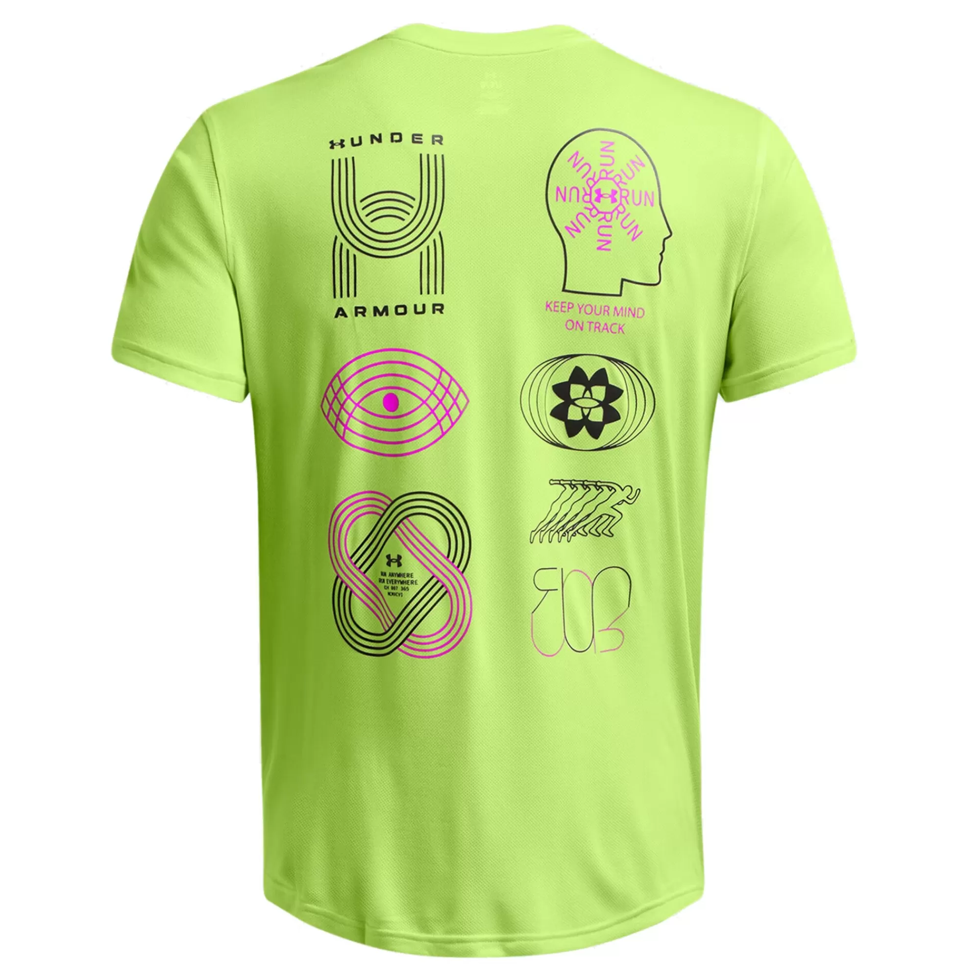 Run Anywhere Running Shirt Men - Green, Pink>Under Armour Cheap