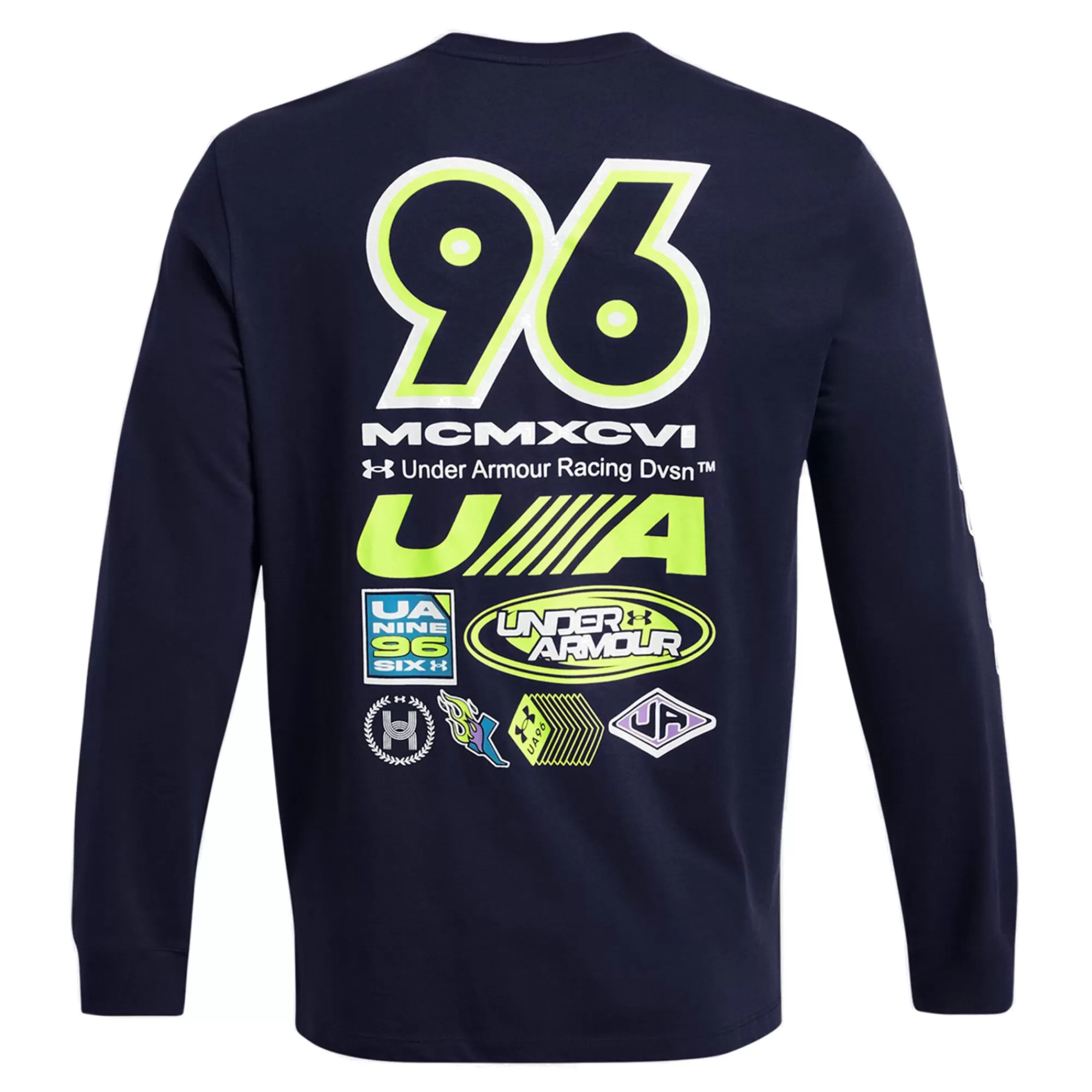 Run Everywhere Running Top Men - Dark Blue, Neon Yellow>Under Armour Cheap