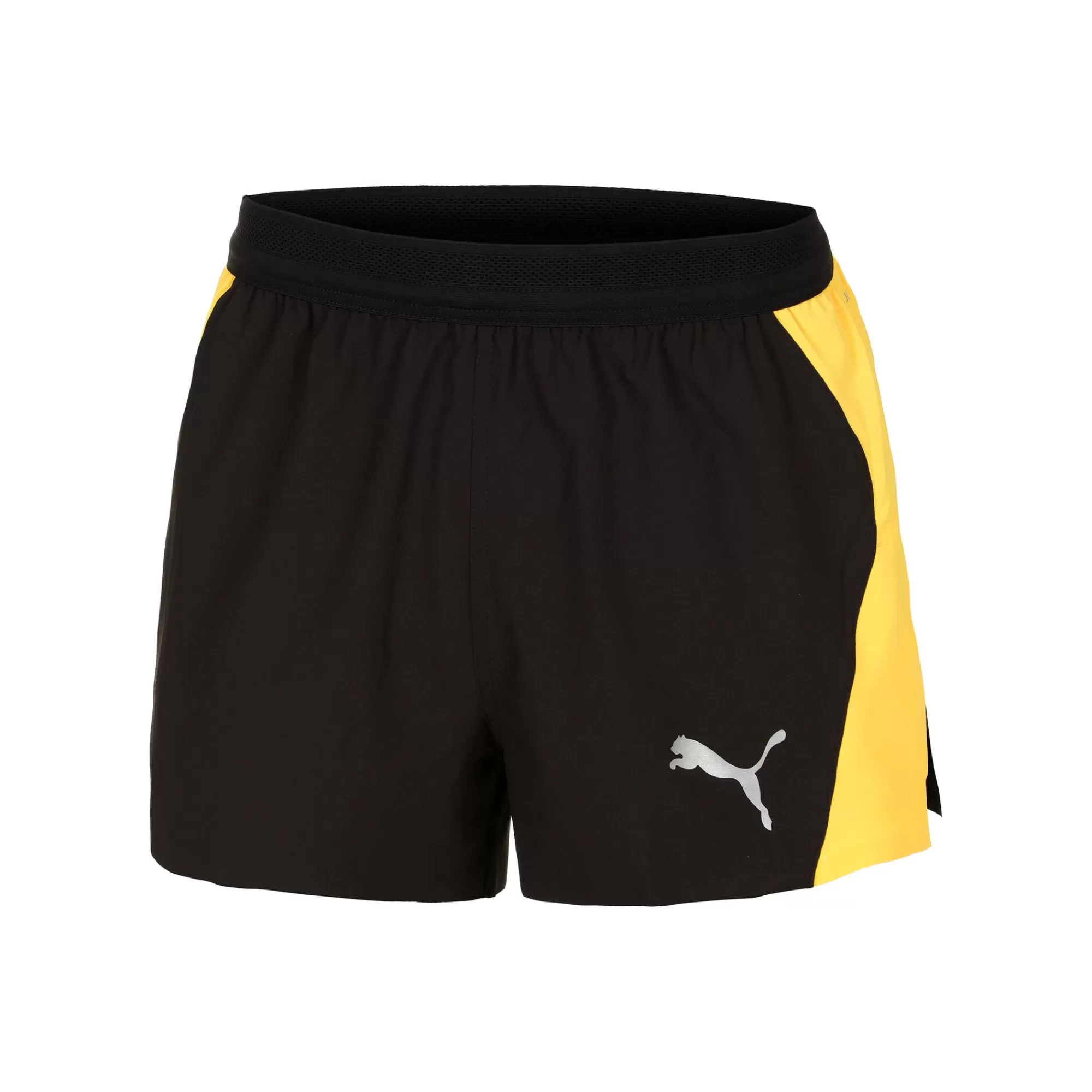 Run Ultraweave Velocity 3in Split Running Shorts Men - Black, Yellow>Puma Online