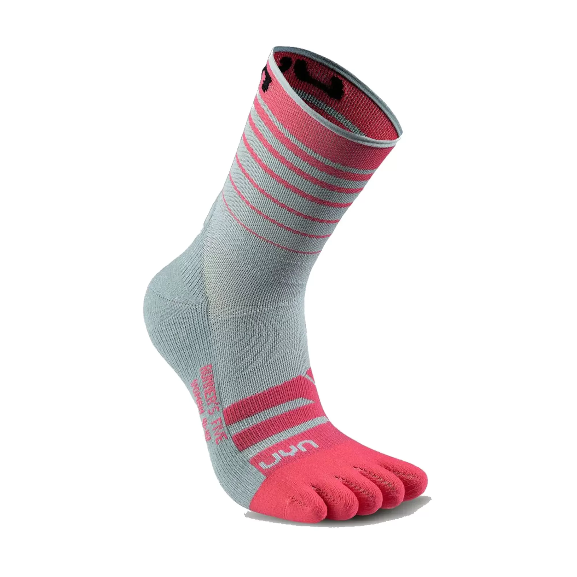 Runner's Five Running Socks Women - Grey, Pink>UYN New