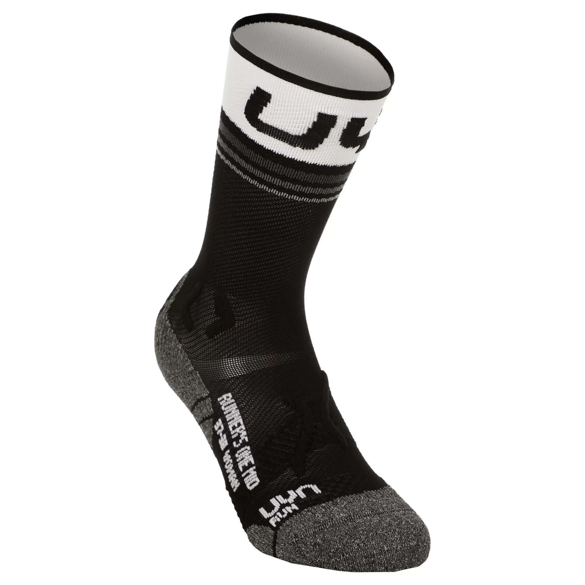 Runner'S One Mid Running Socks Women - Black, White>UYN New