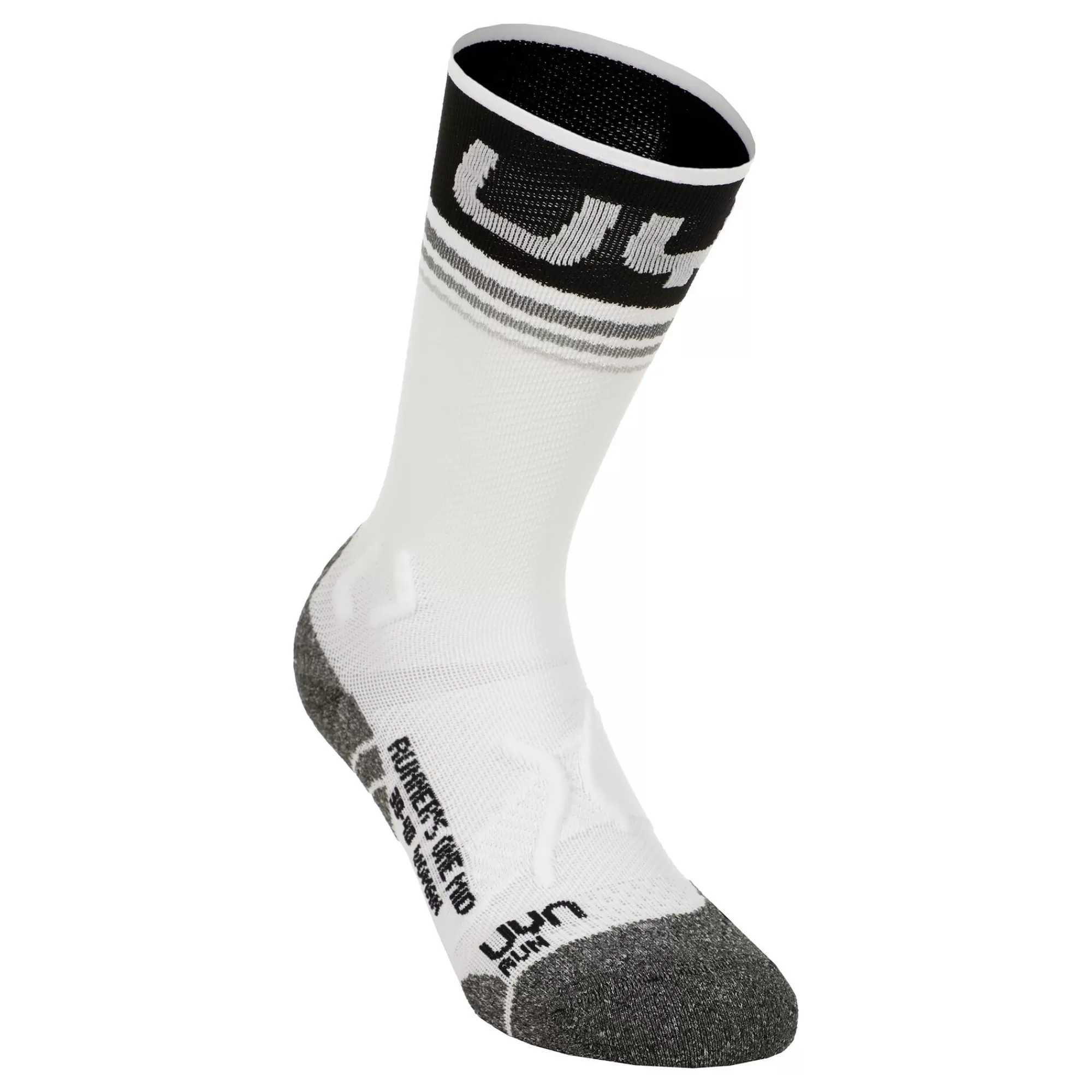 Runner'S One Mid Running Socks Women - White, Black>UYN Clearance