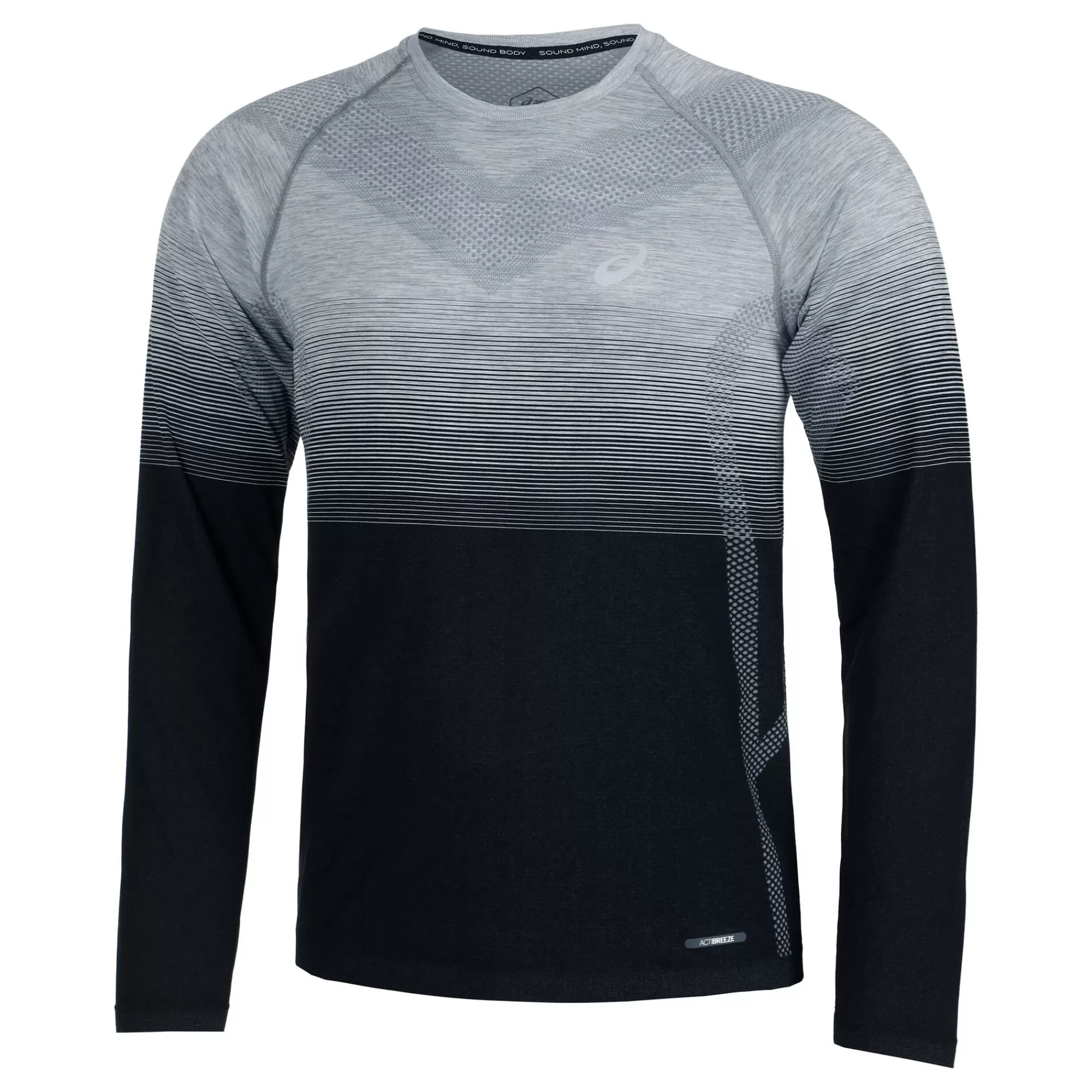 Seamless Running Top Men - Black, Grey>ASICS Flash Sale