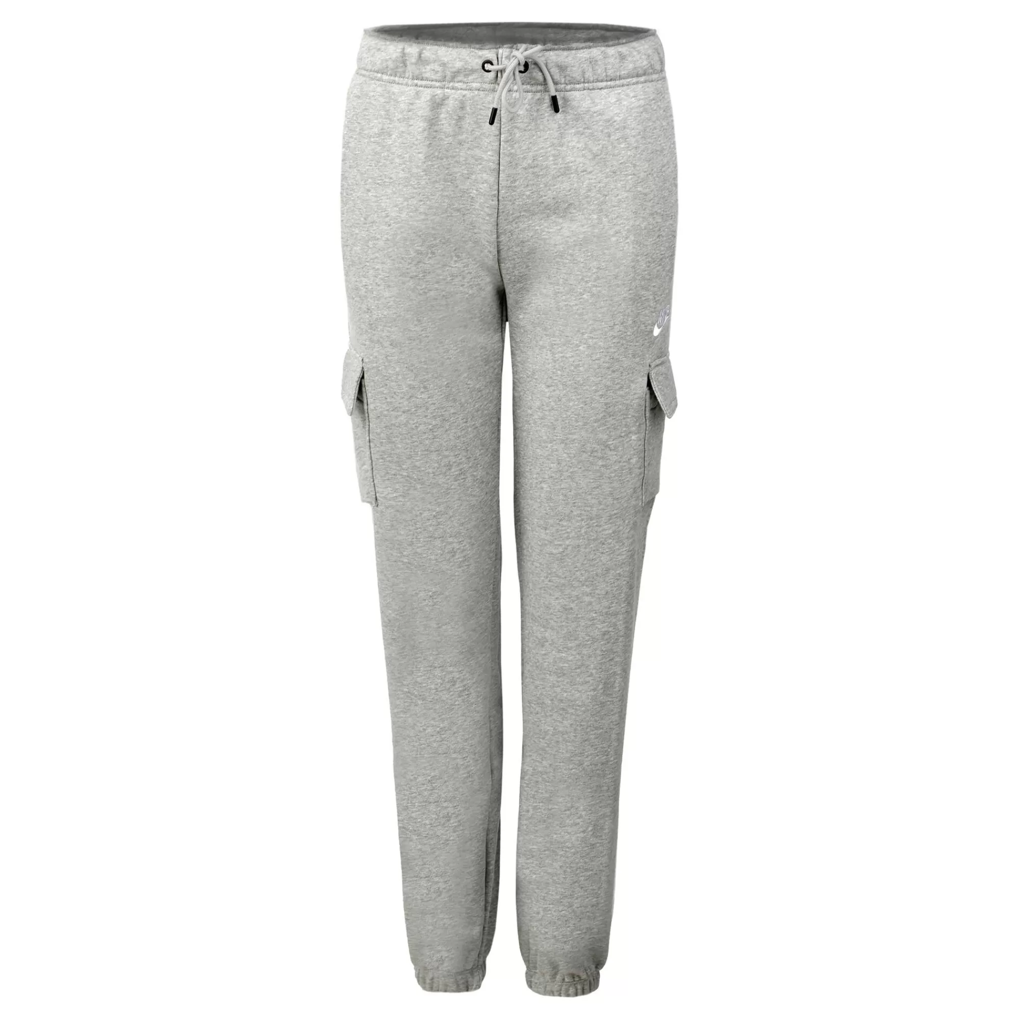 Sportswear Essential Fleece Medium-Rise Cargo Training Pants Women - Grey, White>Nike New