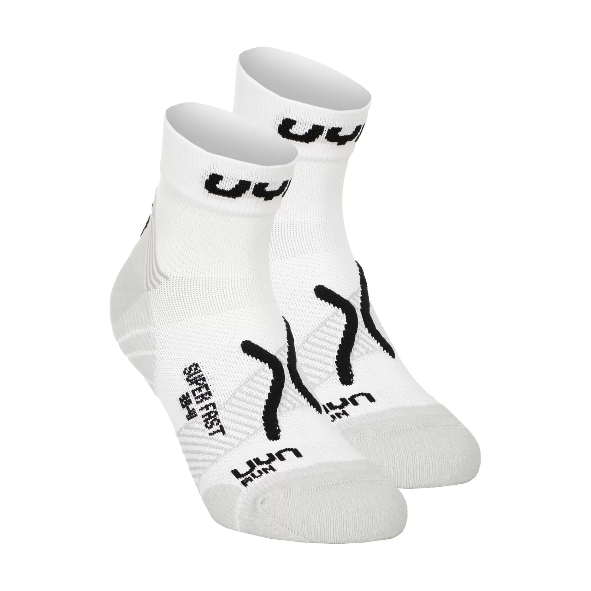 Super Fast Running Socks 2 Pack Men - White, Black>UYN New