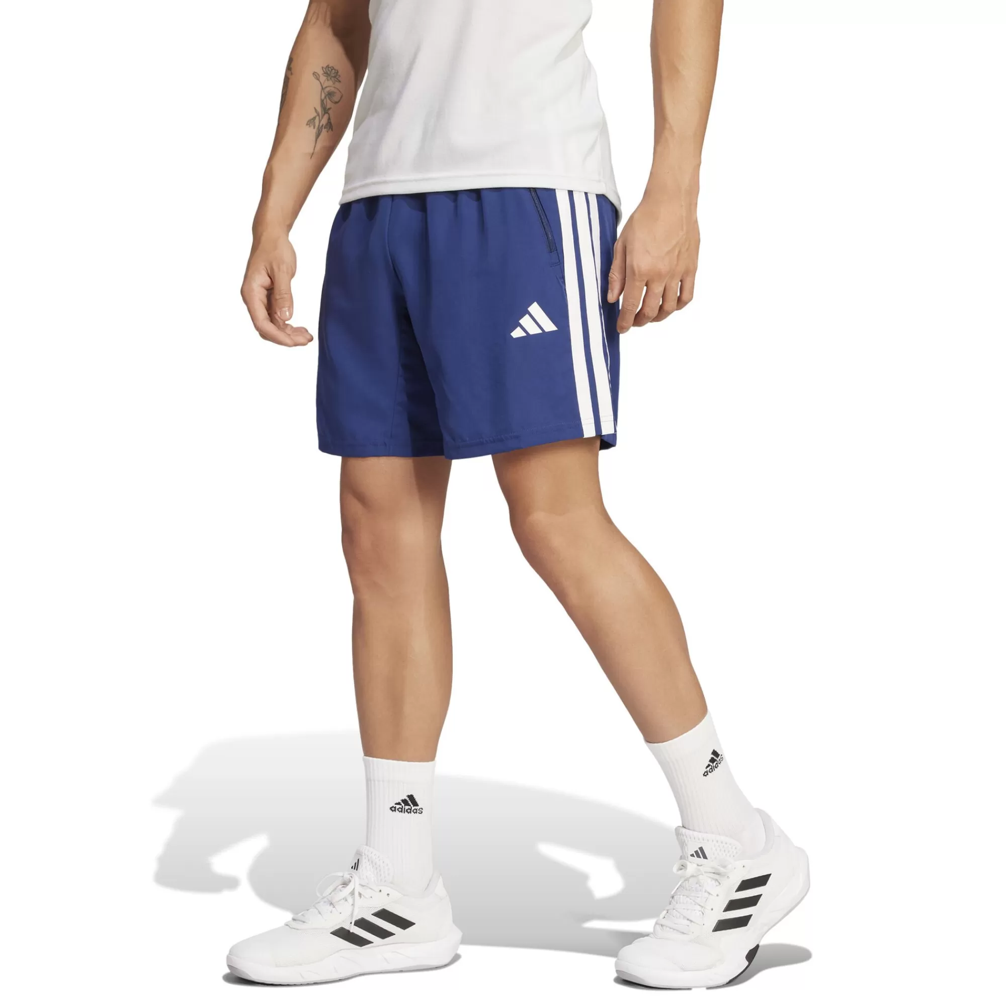 Taining Essentials 3 Stripes Woven Shorts Men - Dark Blue>adidas Fashion