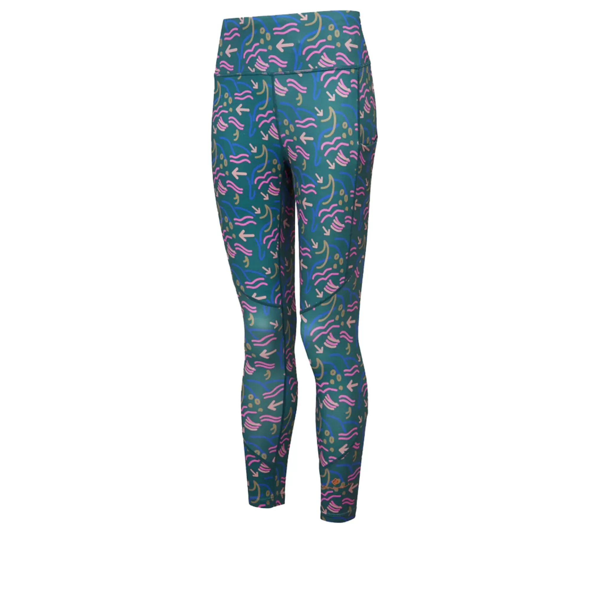 Tech Crop Running Tights Women - Petrol, Multicoloured>Ronhill Fashion