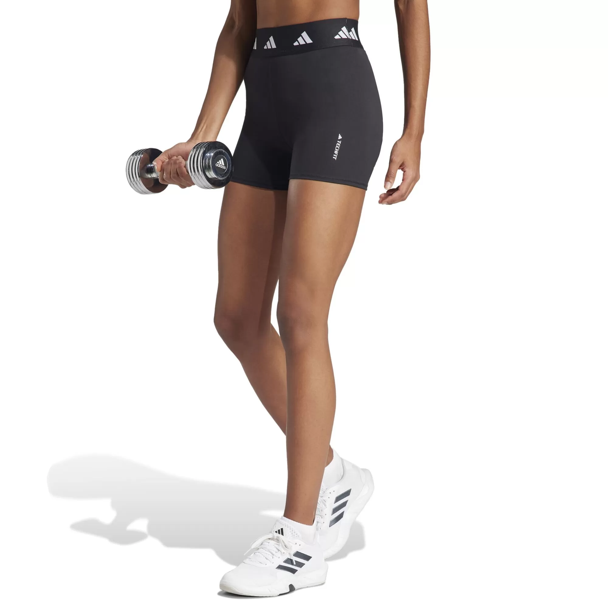 Tech-Fit Short Tight Women - Black, White>adidas Fashion