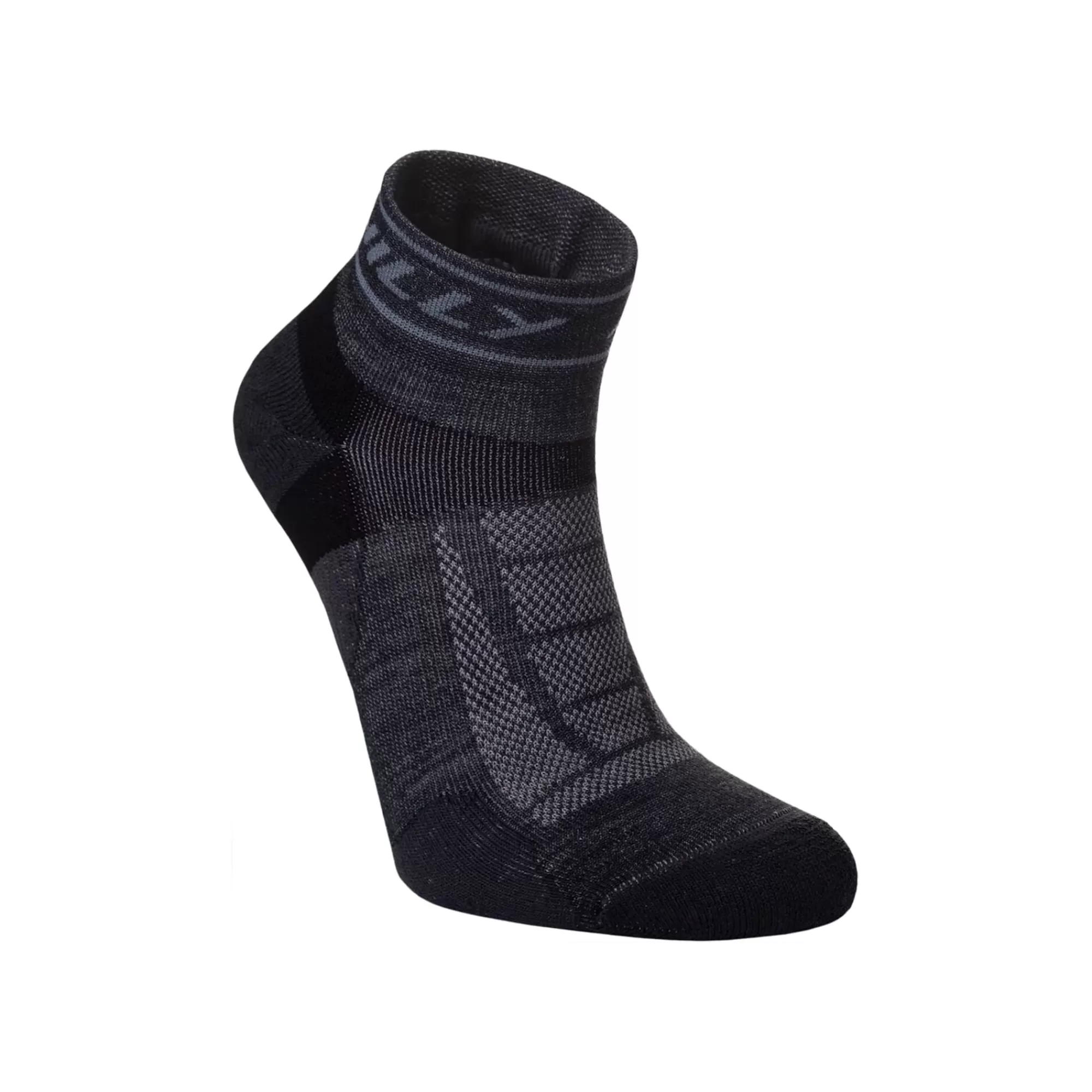 Trail - Quarter - Medium Cushioning Running Socks - Grey, Black>Hilly Online