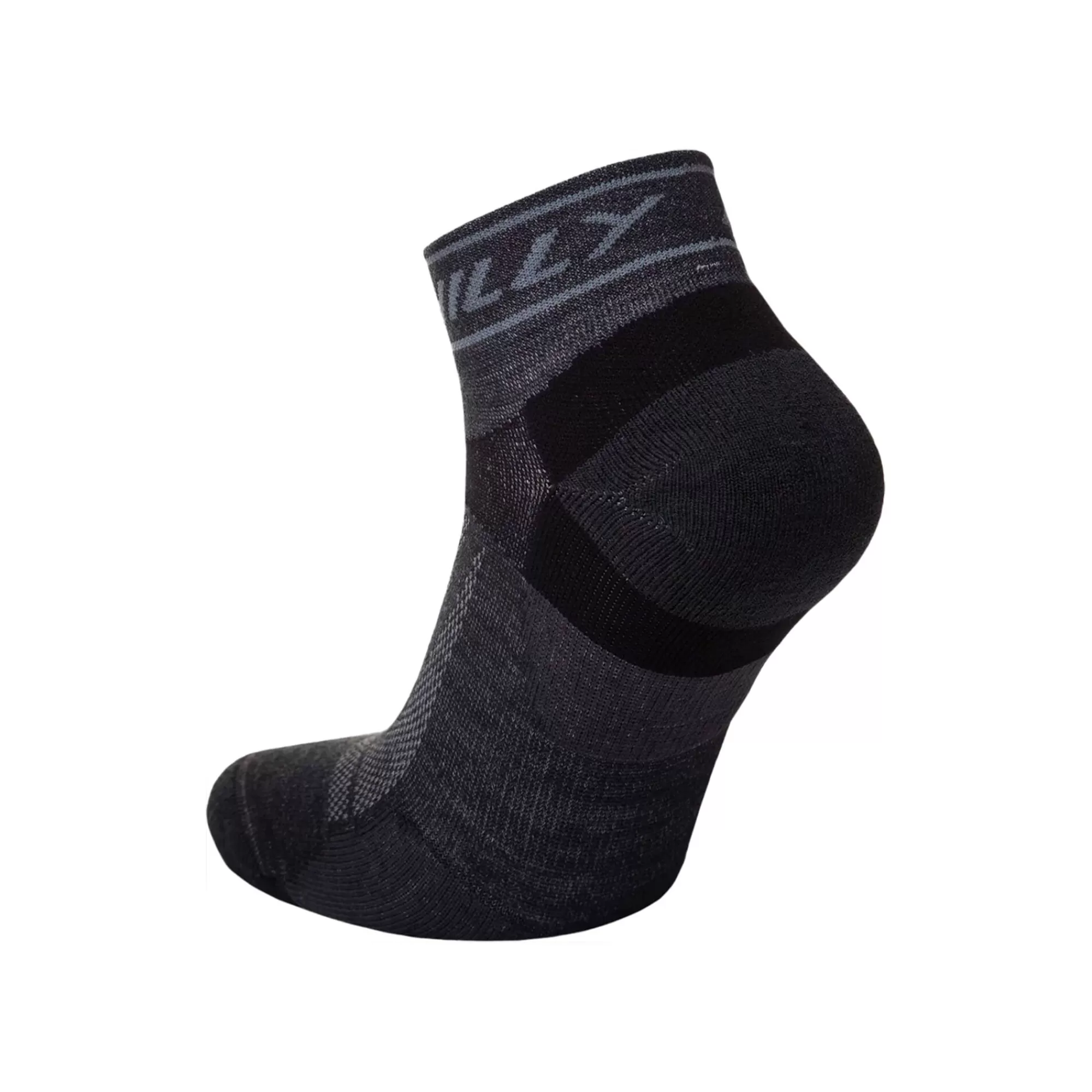 Trail - Quarter - Medium Cushioning Running Socks - Grey, Black>Hilly Online