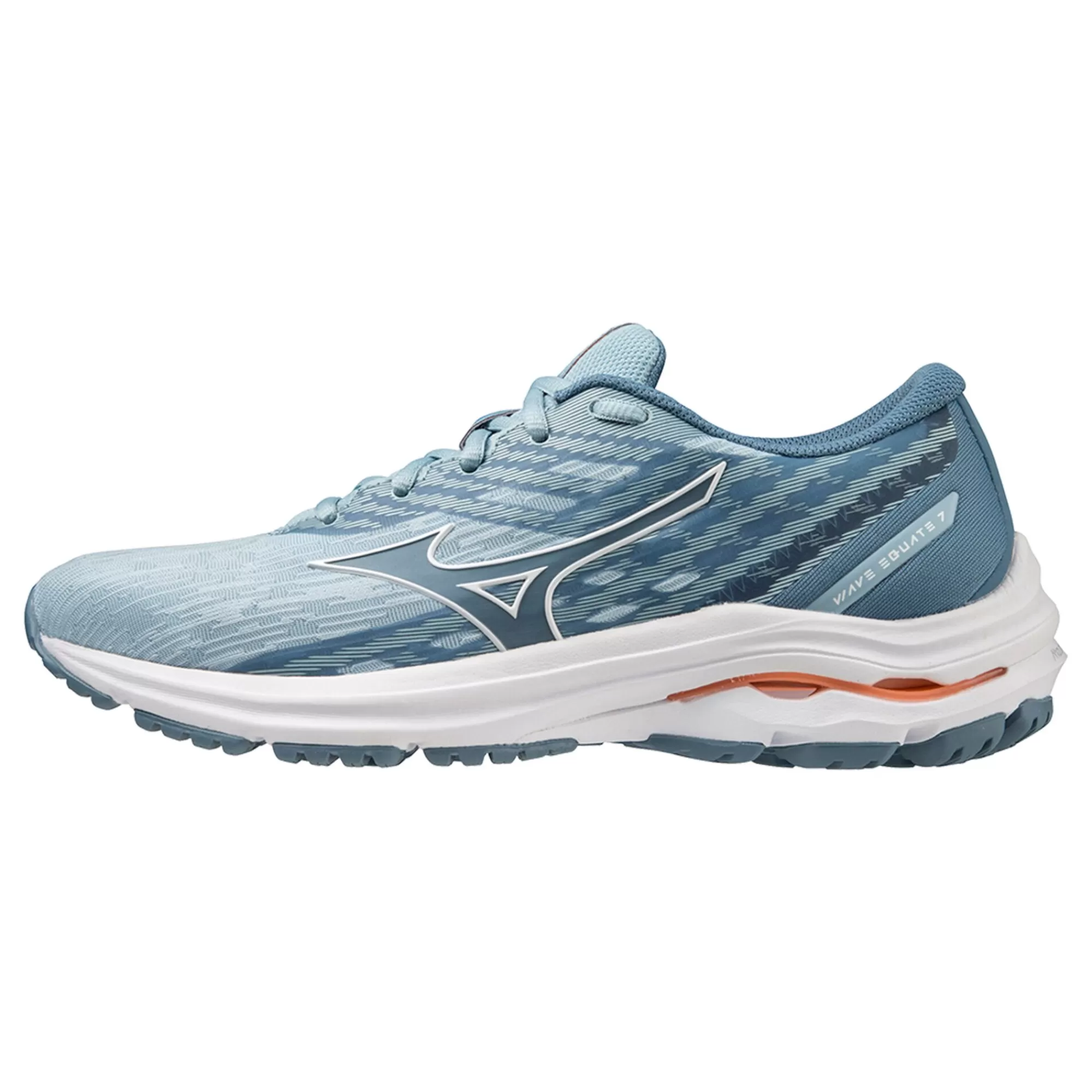 Wave Equate 7 Stability Running Shoe Women - Petrol, White>Mizuno Clearance