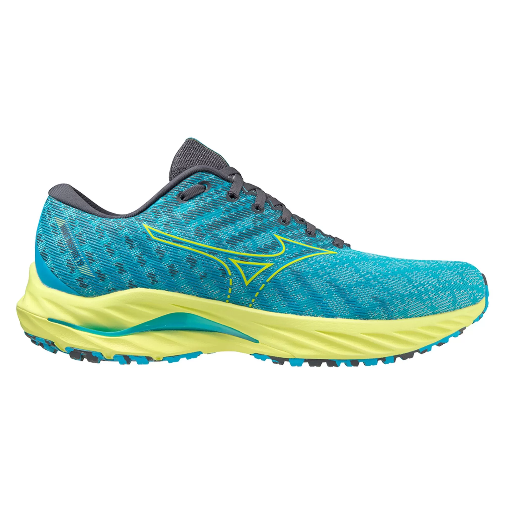 Wave Inspire 19 Stability Running Shoe Men - Blue, Neon Yellow>Mizuno Cheap