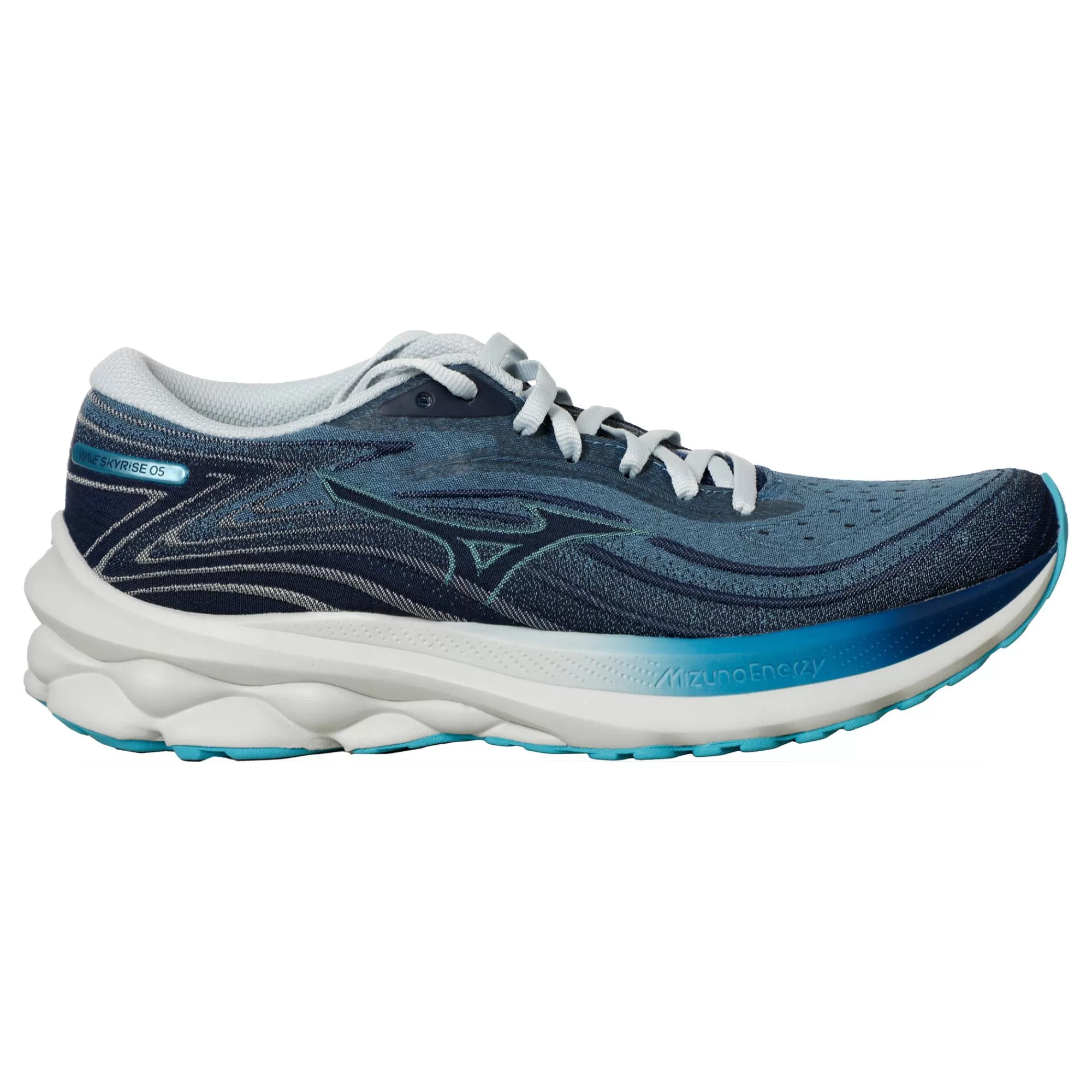 Wave Skyrise 5 Neutral Running Shoe Women - Blue, Grey>Mizuno Cheap