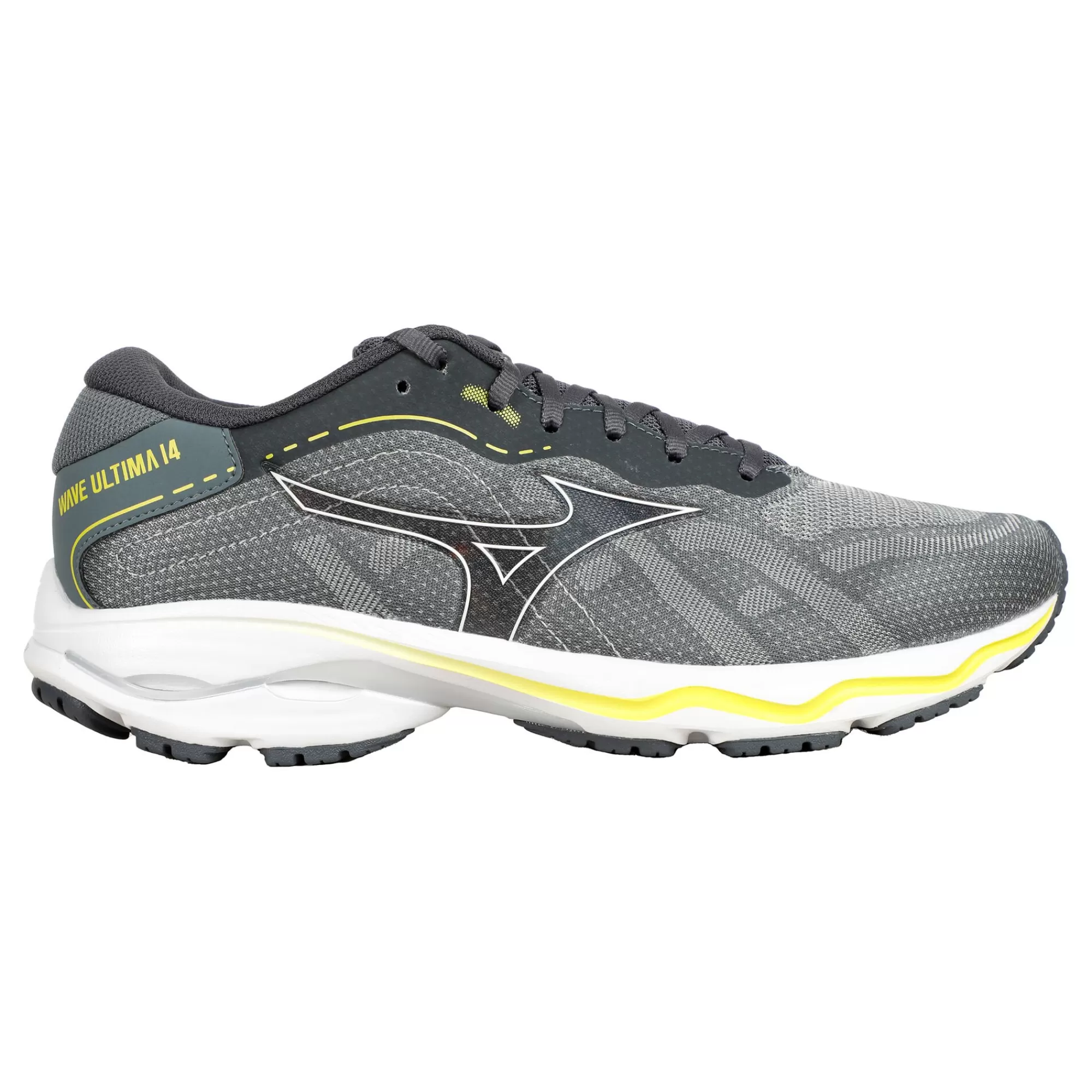 Wave Ultima 14 Neutral Running Shoe Men - Grey, Yellow>Mizuno Sale