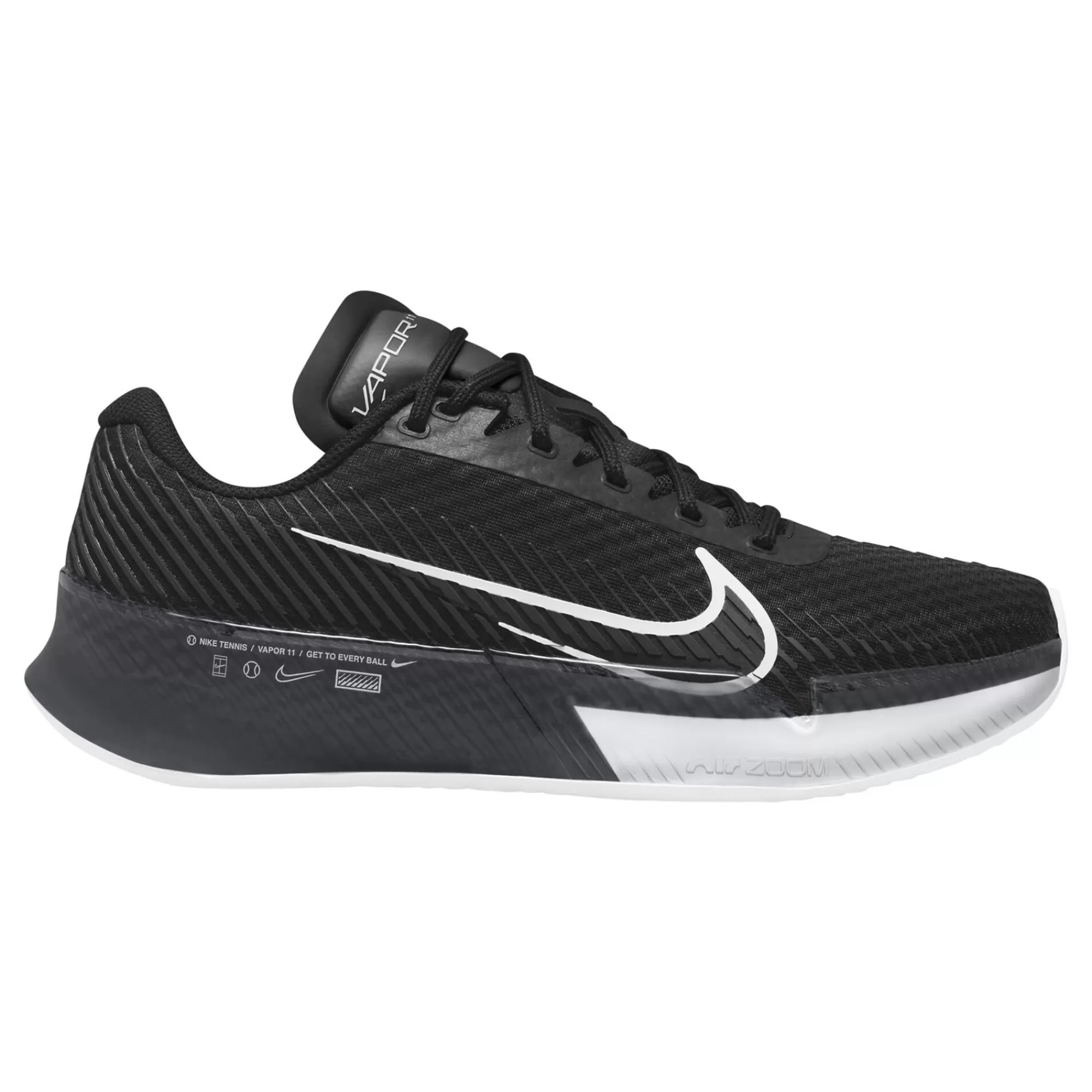 Zoom Vapor 11 Clay Court Shoe Women - Black, White>Nike Flash Sale